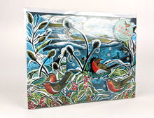 Load image into Gallery viewer, Midwinter Robins Freestanding Advent Calendar by Angela Harding