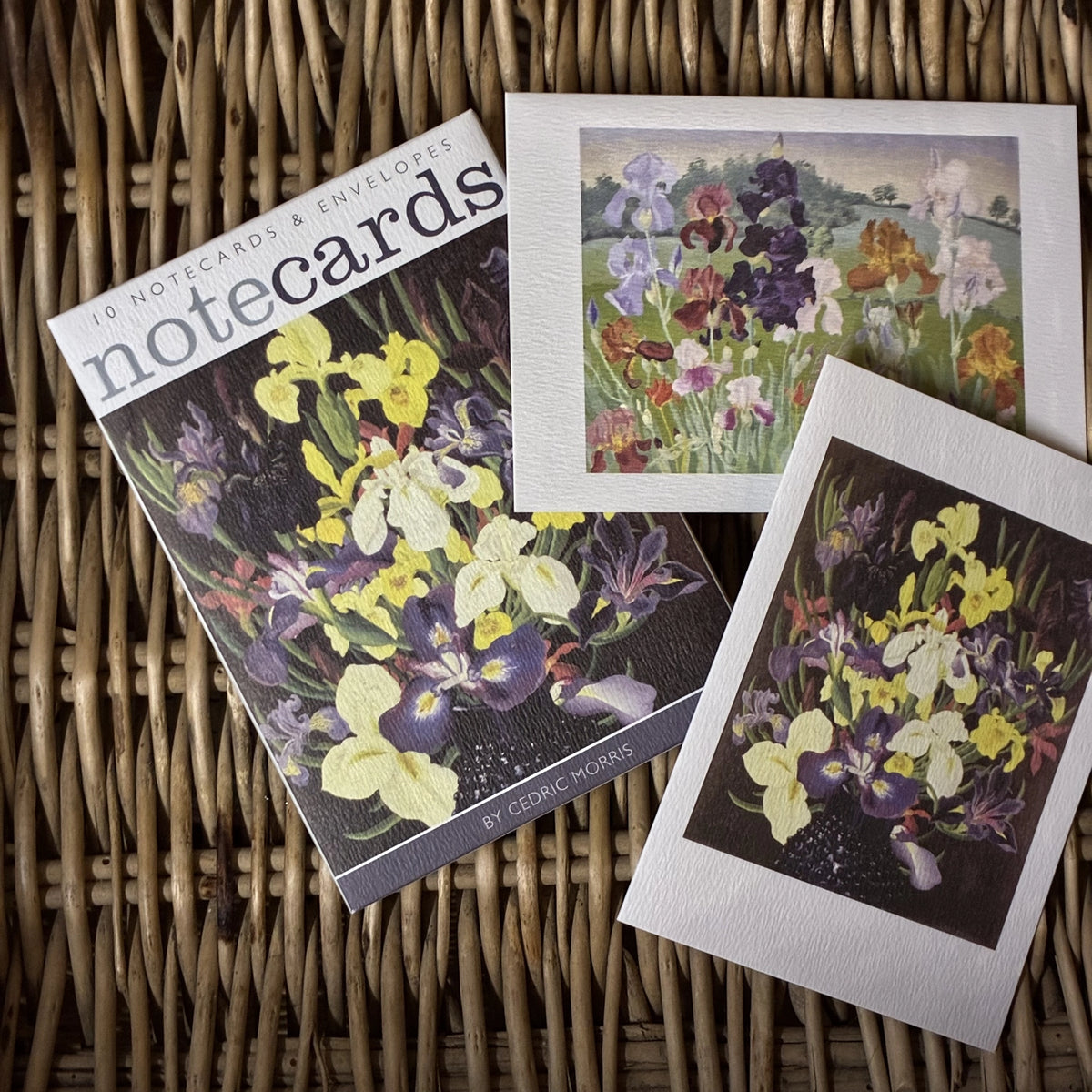 Group of Irises & Several Inventions by Cedric Morris. Packs contains 10 cards and envelopes, 5 each of 2 designs - 105mm x 148mm. Printed in the UK by Art Angels Publishing
