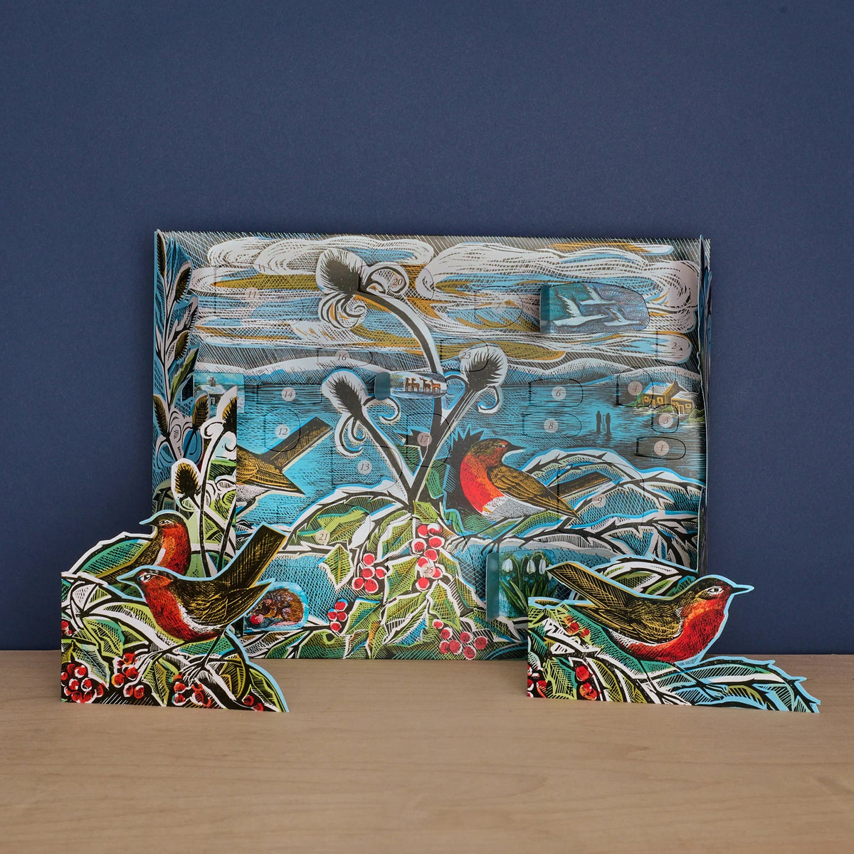 Midwinter Robins Advent Calendar by Angela Harding